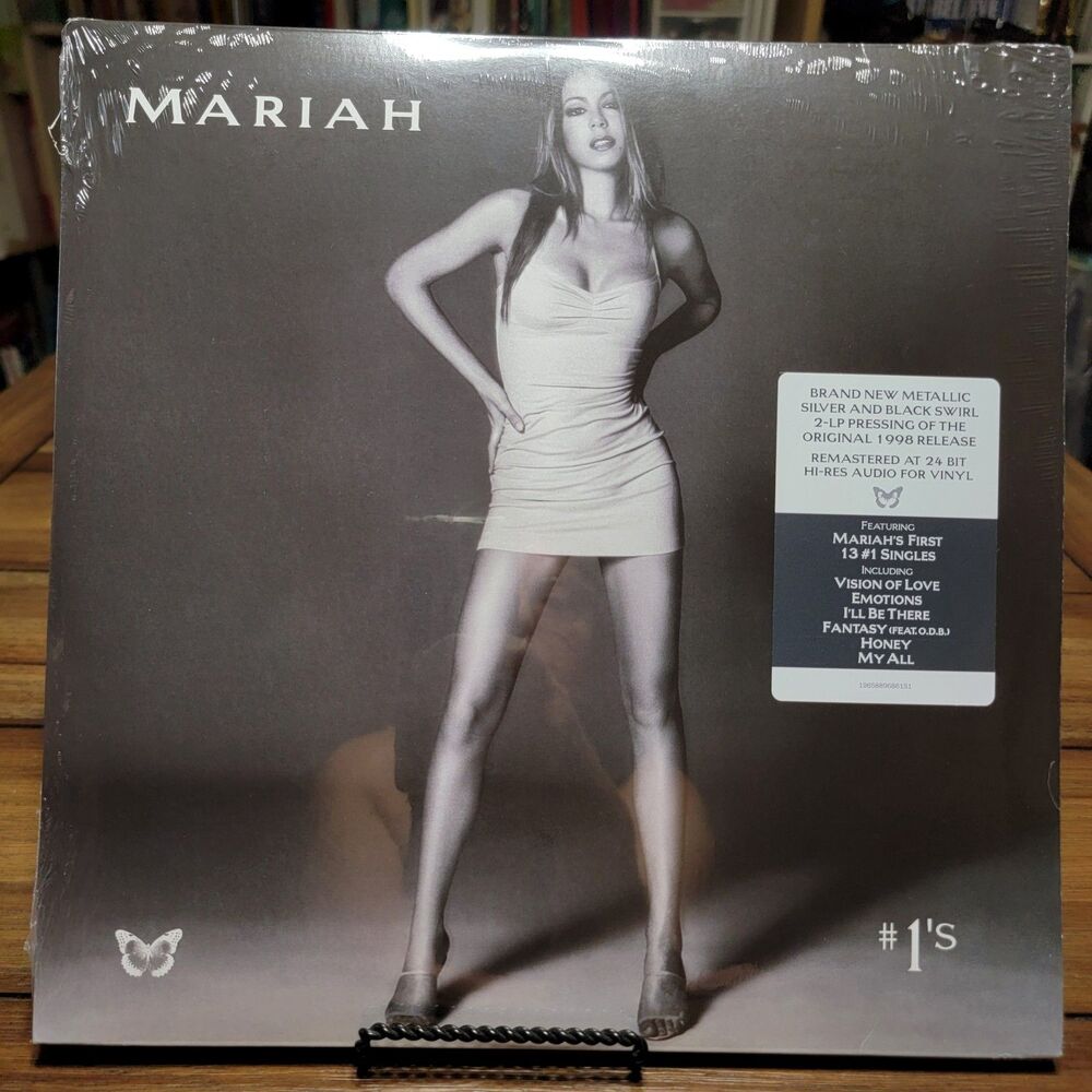VINYL Mariah Carey: #1's - 2 Silver/Black Swirl LP + 4 Bonus Tracks NEW / SEALED